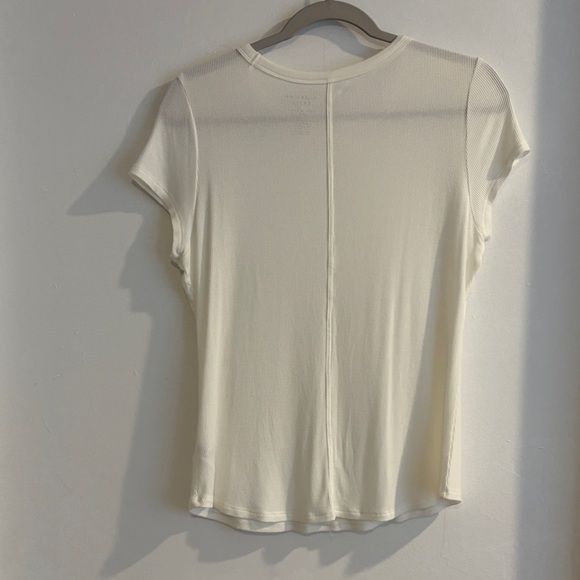 Amercian Eagle Women's Cream Short Sleeve Crewneck Top size large - Picture 5 of 5